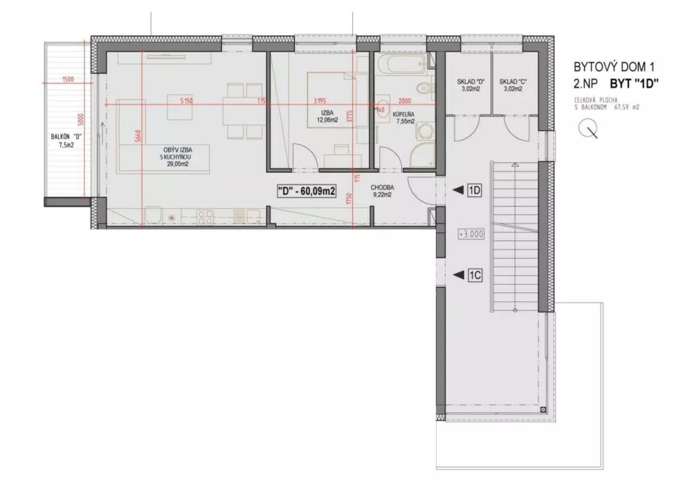 2 izbový byt na predaj 60m2, Kostolište, 112286_0