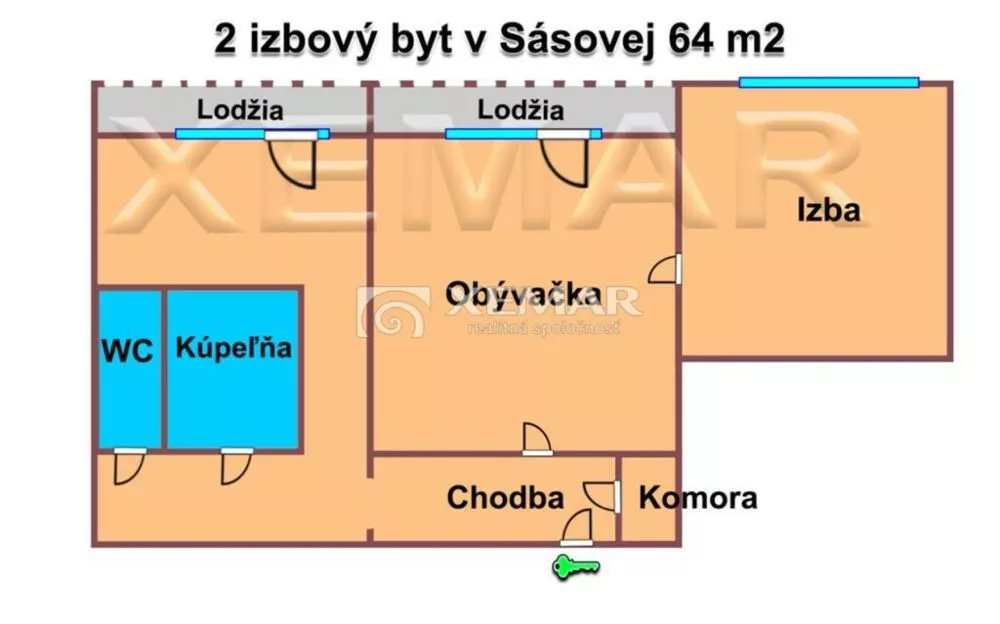 2 izbový byt na predaj 64m2, Strážovská, Banská Bystrica, 125690_2