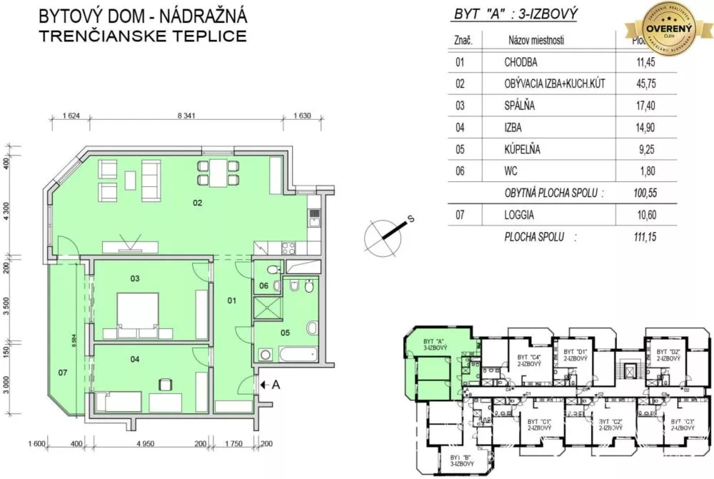 3 izbový byt na predaj 101m2, Nádražná, Trenčianske Teplice, 128628_0