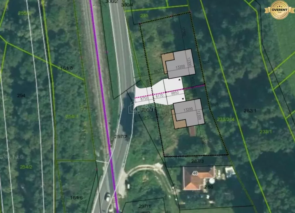 Pozemok pre rod. domy na predaj 859m2, Hollého, Kľače, 133978_1