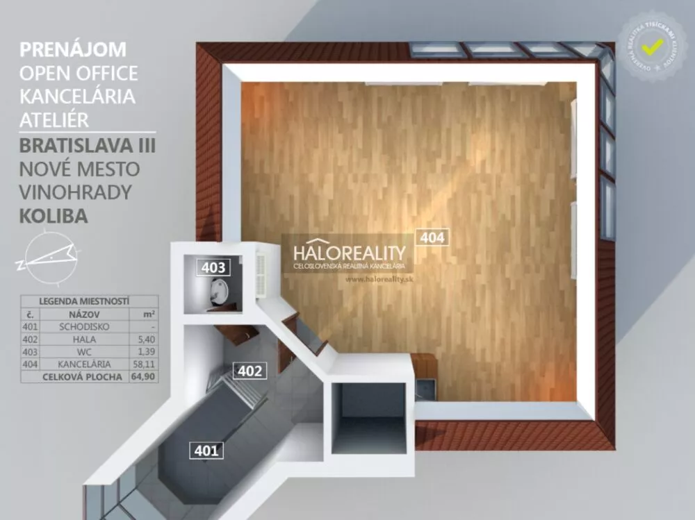 Kancelárie, admin. priestory na prenájom 63m2, Bratislava - Nové Mesto, 151158_0