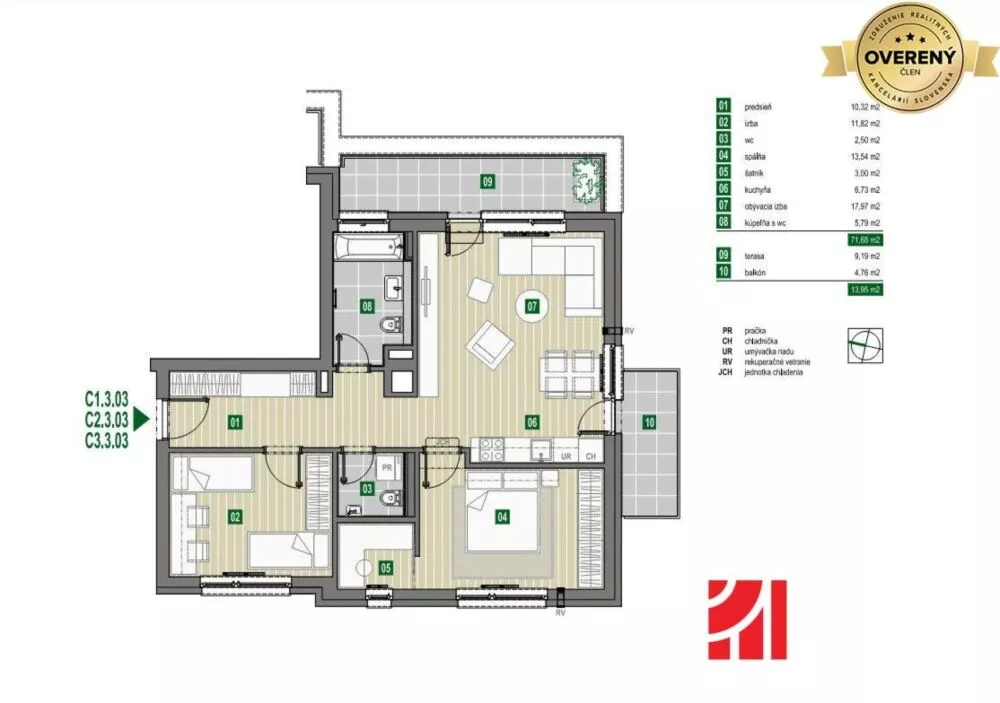 3 izbový byt na predaj 74m2, Limbašská cesta, Pezinok, 152649_0