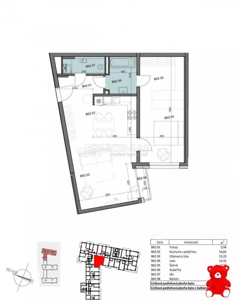 2 izbový byt na predaj 64m2, Galvaniho, Bratislava - Ružinov, 147030_9