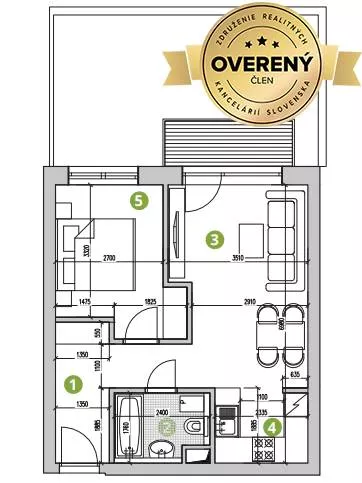 2 izbový byt na predaj 42m2, Hlavná, Biely Kostol, 158815_0