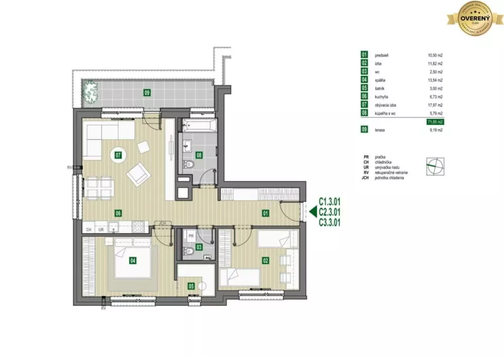 3 izbový byt na predaj 74m2, Pezinok, 159167_0