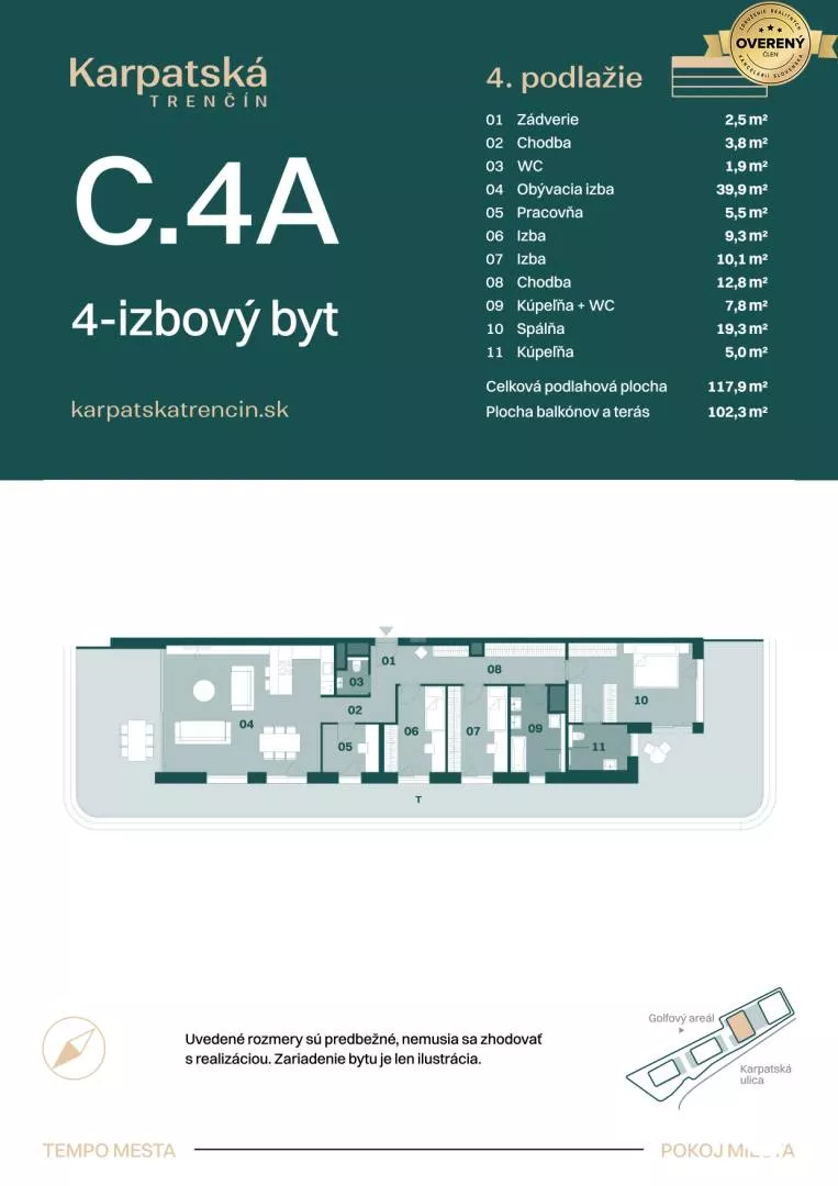 4 izbový byt na predaj 118m2, Karpatská, Trenčín, 159414_5