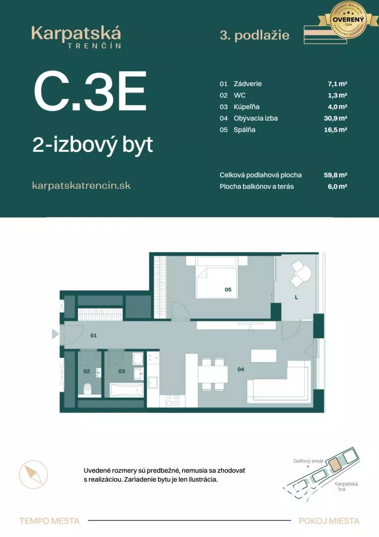 2 izbový byt na predaj 60m2, Karpatská, Trenčín, 159415_6