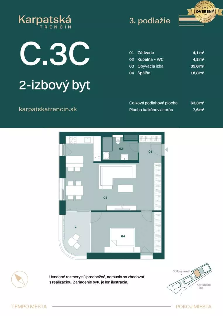 2 izbový byt na predaj 63m2, Karpatská, Trenčín, 159417_6