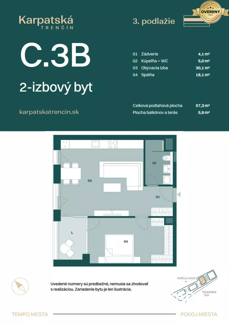 2 izbový byt na predaj 57m2, Karpatská, Trenčín, 159418_5