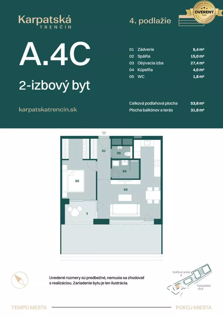 2 izbový byt na predaj 54m2, Karpatská, Trenčín, 159432_5