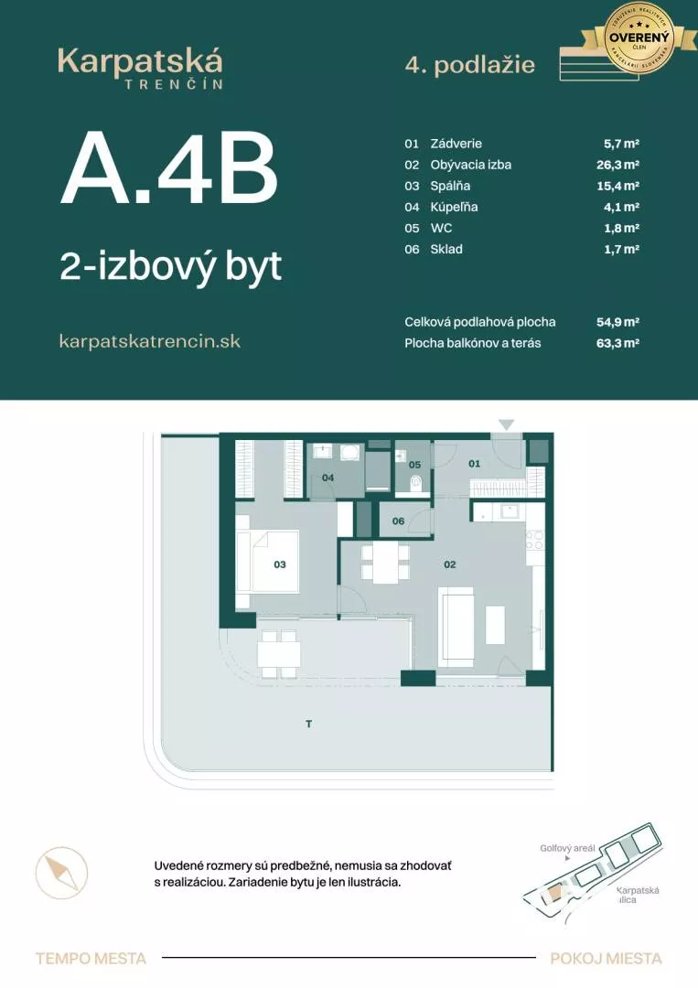 2 izbový byt na predaj 55m2, Karpatská, Trenčín, 159433_1