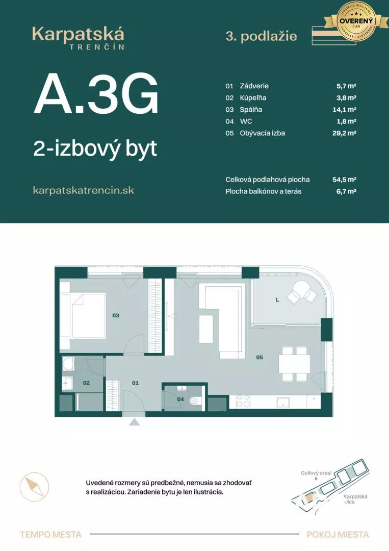 2 izbový byt na predaj 55m2, Karpatská, Trenčín, 159434_5