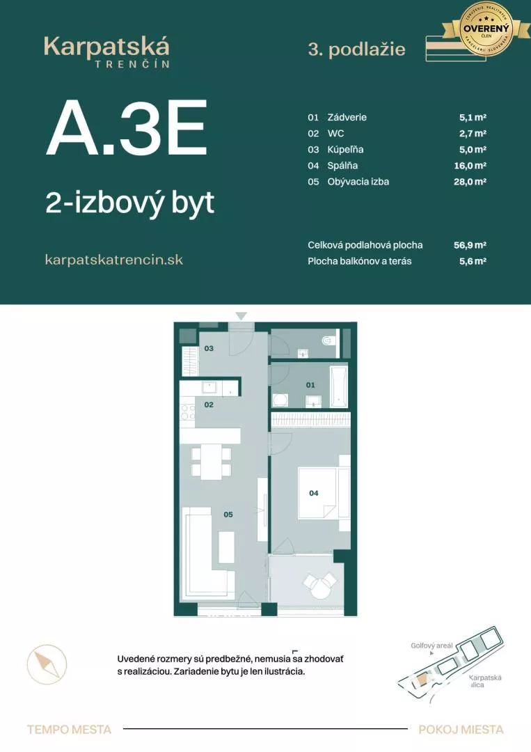 2 izbový byt na predaj 57m2, Karpatská, Trenčín, 159436_5