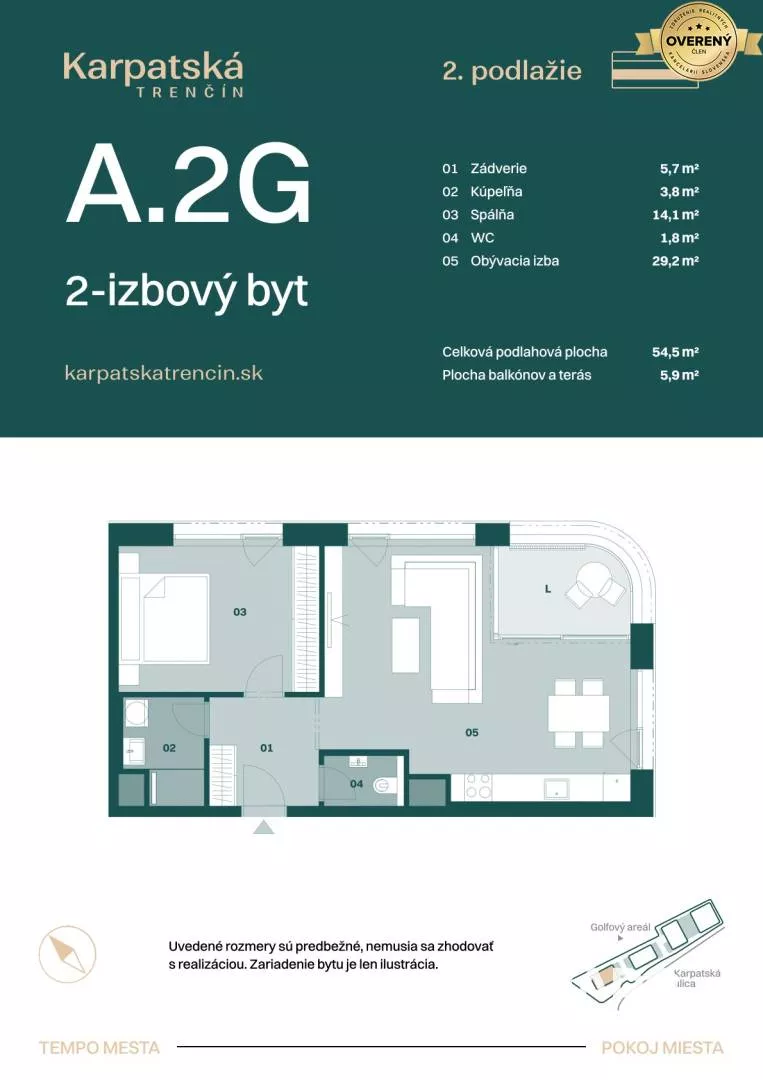 2 izbový byt na predaj 55m2, Karpatská, Trenčín, 159440_5