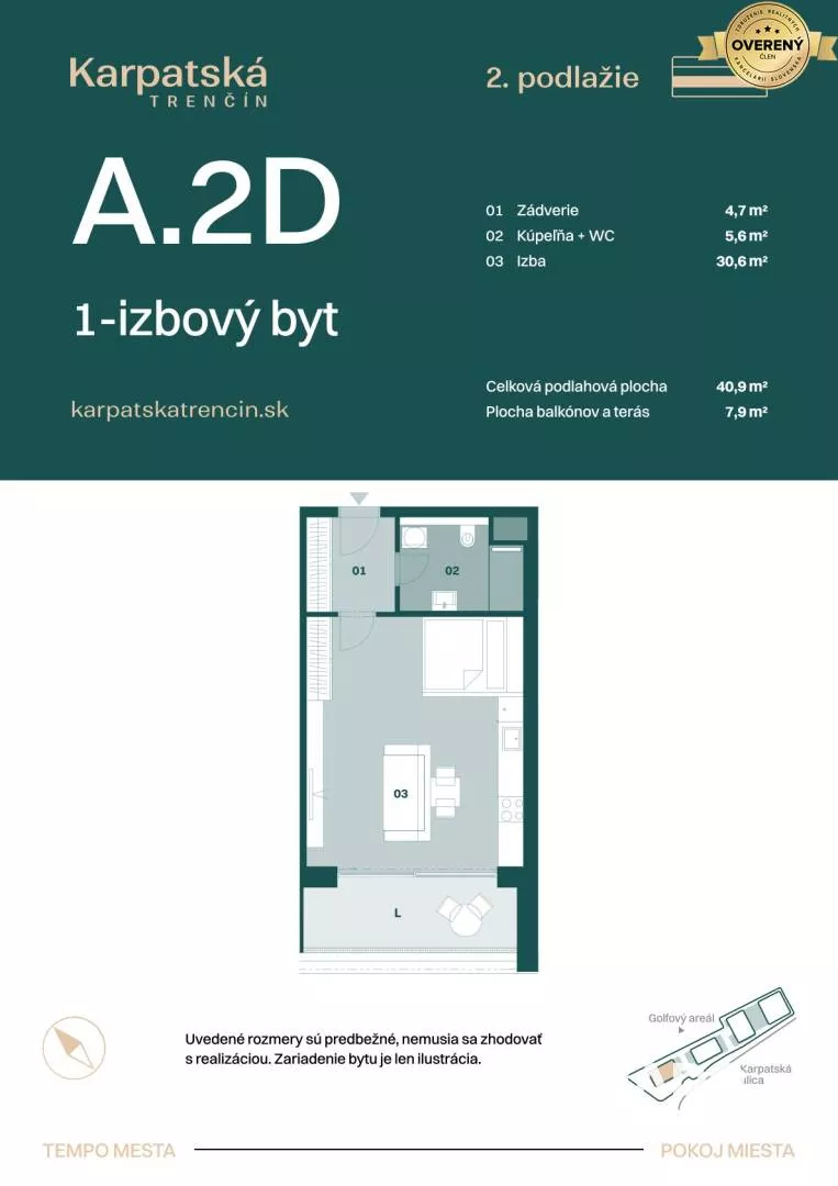 1 izbový byt na predaj 41m2, Karpatská, Trenčín, 159443_1