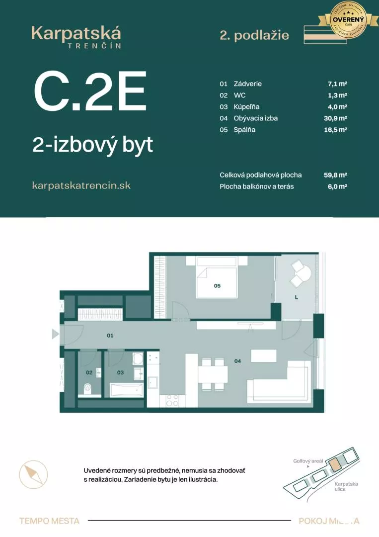 2 izbový byt na predaj 60m2, Karpatská, Trenčín, 159450_6