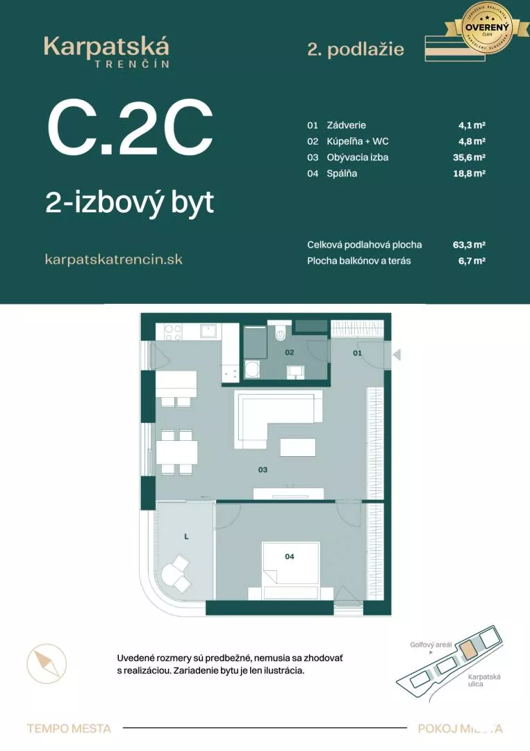 2 izbový byt na predaj 63m2, Karpatská, Trenčín, 159455_6