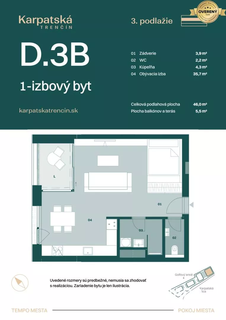 1 izbový byt na predaj 46m2, Karpatská, Trenčín, 159466_5