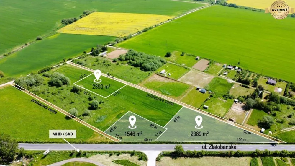 Pozemok pre rod. domy na predaj 1546m2, Zlatobanská, Prešov, 153237_2