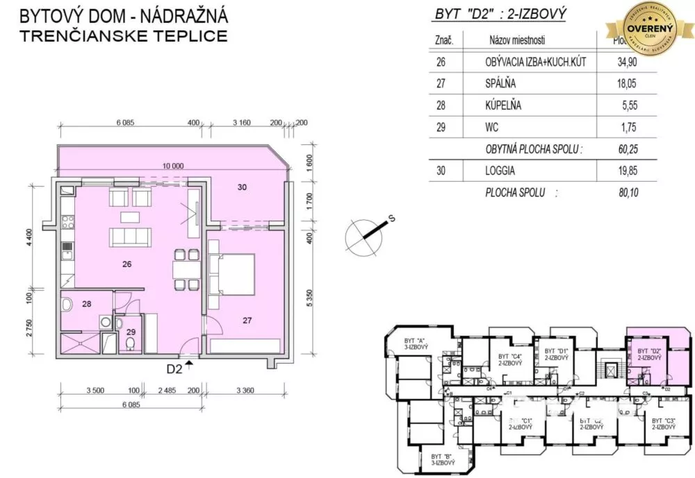 2 izbový byt na predaj 80m2, Nádražná, Trenčianske Teplice, 159901_2