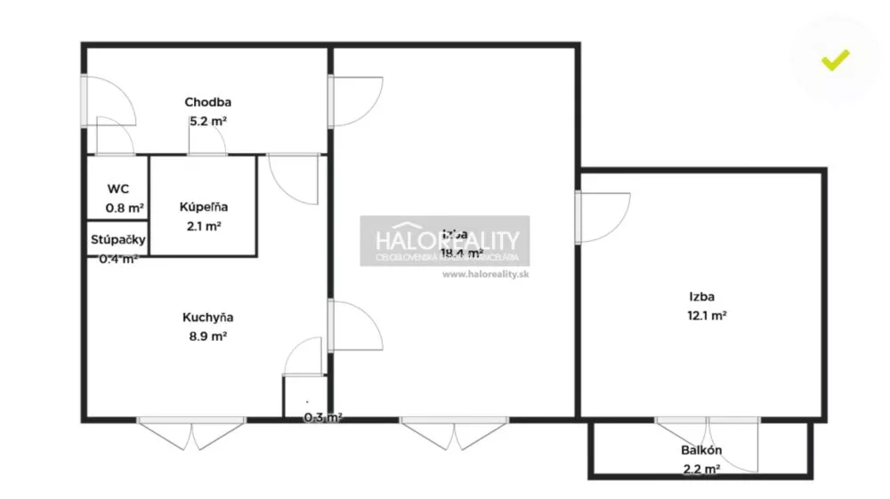 2 izbový byt na predaj 51m2, Prievidza, 158192_4