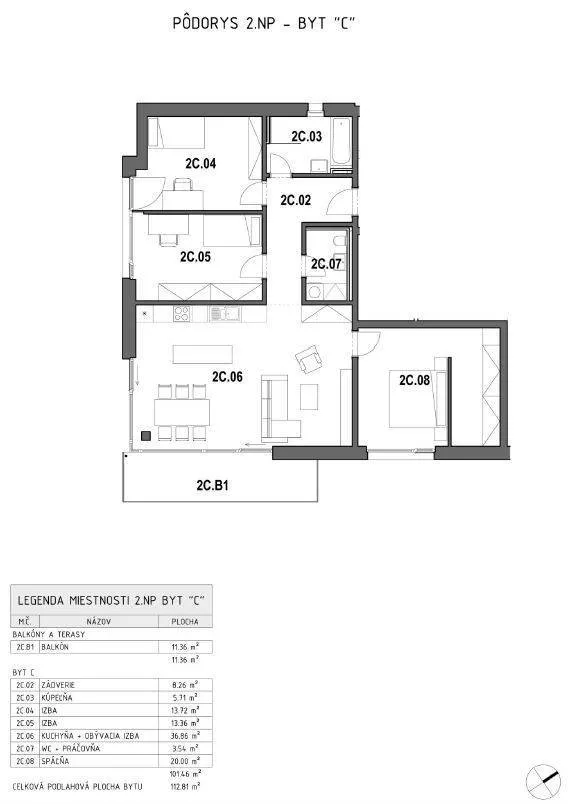 4 izbový byt na prenájom 104m2, Javorinská, Bratislava - Staré Mesto, 178940_14