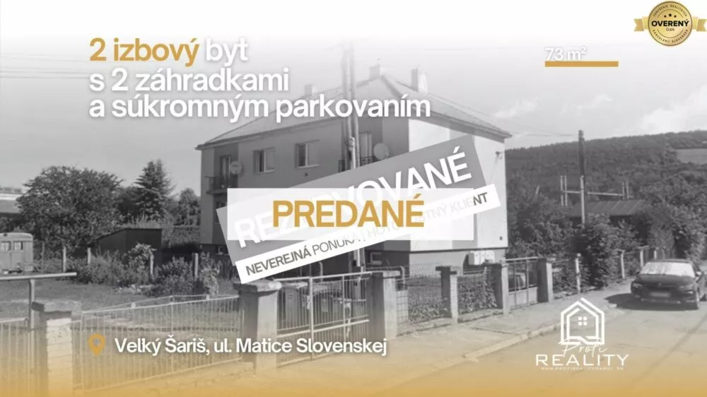 2 izbový byt na predaj 57m2, Matice slovenskej, Veľký Šariš, 179314_1