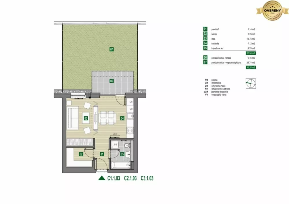 1 izbový byt na predaj 34m2, Pezinok, 182684_2