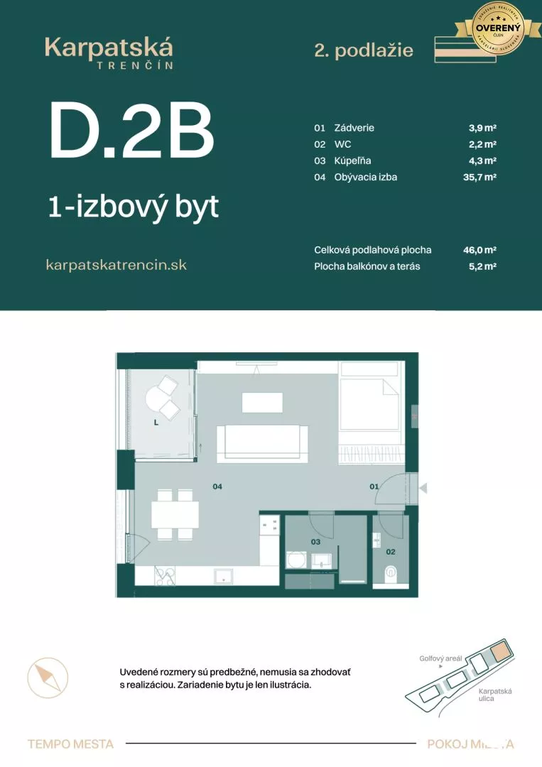 1 izbový byt na predaj 46m2, Karpatská, Trenčín, 184701_5