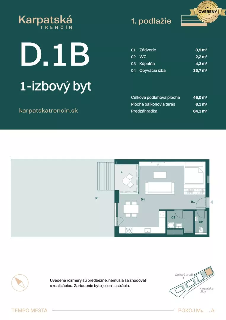 1 izbový byt na predaj 46m2, Karpatská, Trenčín, 184707_5