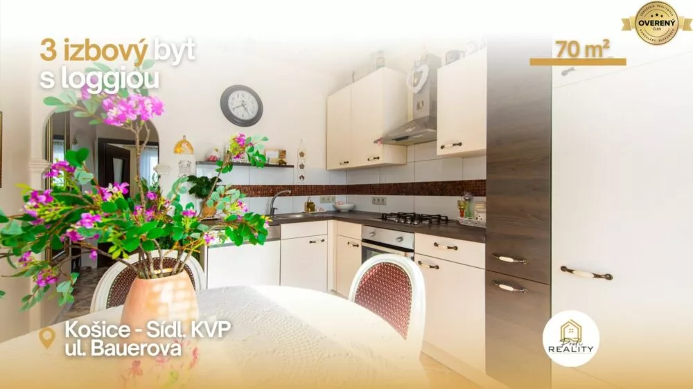 3 izbový byt na predaj 68m2, Bauerova, Košice - Sídlisko KVP, 276161_0