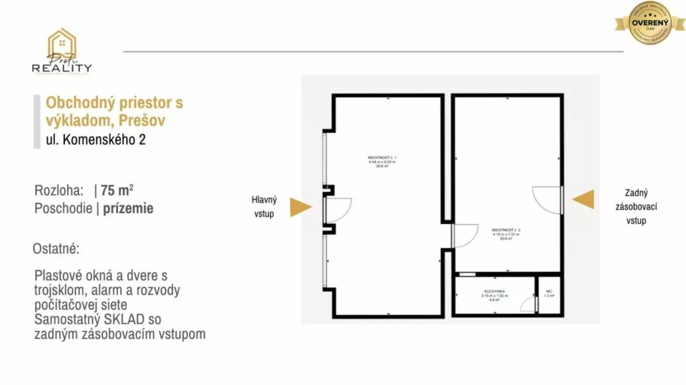 Obchodné priestory na predaj 75m2, Komenského, Prešov, 276782_14